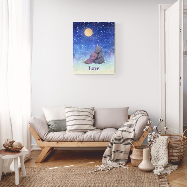 Kärlek, Babyflodhäst och hennes mamma Poster (Skapare uppladdad)