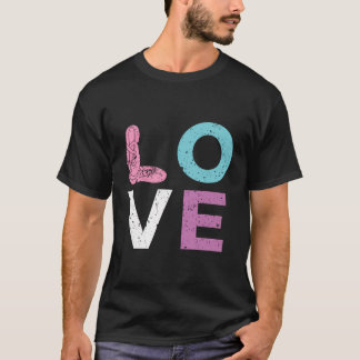Kärlek-bäckenkläder för dansare t shirt
