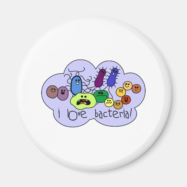 Kärlek Bacteria Magnet (Framsidan)