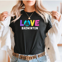 Kärlek Badminton | Bild med fet färgfull skyttleco
