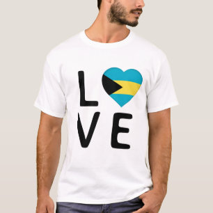 Kärlek - Bahamas Flagga T Shirt
