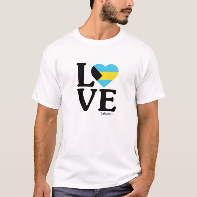 Kärlek Bahamas T Shirt (Framsida)