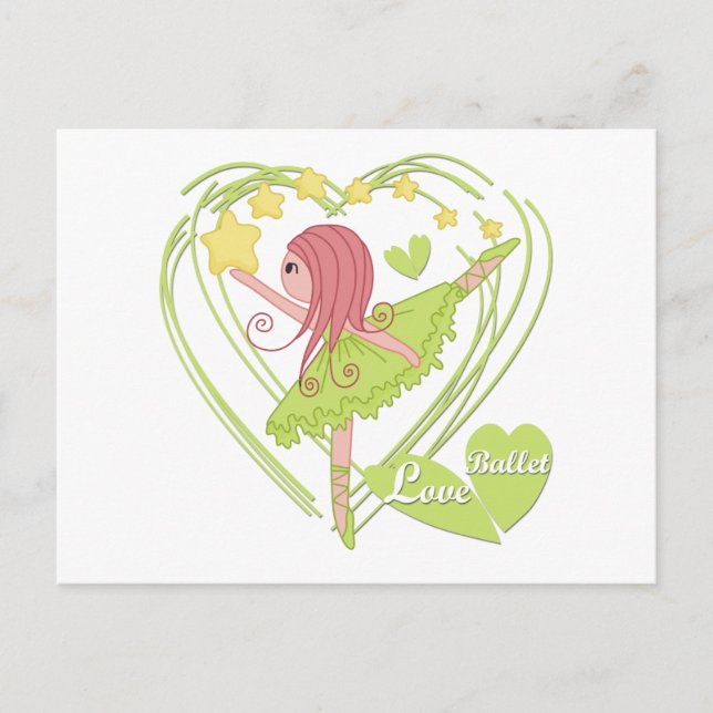 Kärlek Ballet med skjortor och presenter Vykort (Framsida)