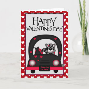 Kärlek Bandit Lycklig Valentine Raccoon Greeting C Helgkort