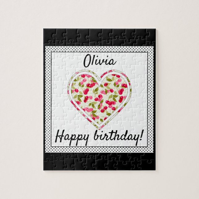 Kärlek, bär, körsbär pussel (Vertikal)