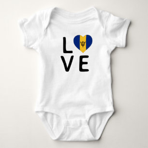 Kärlek - Barbados Flagga T Shirt