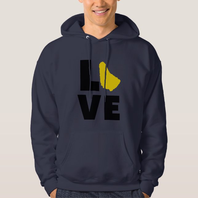 Kärlek Barbados Hoodie (Framsida)