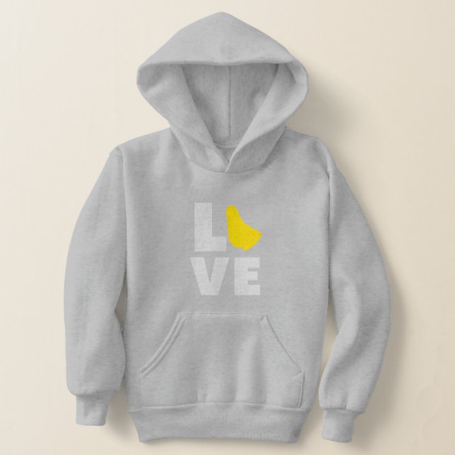 Kärlek Barbados Hoodie T Shirt (Laydown)
