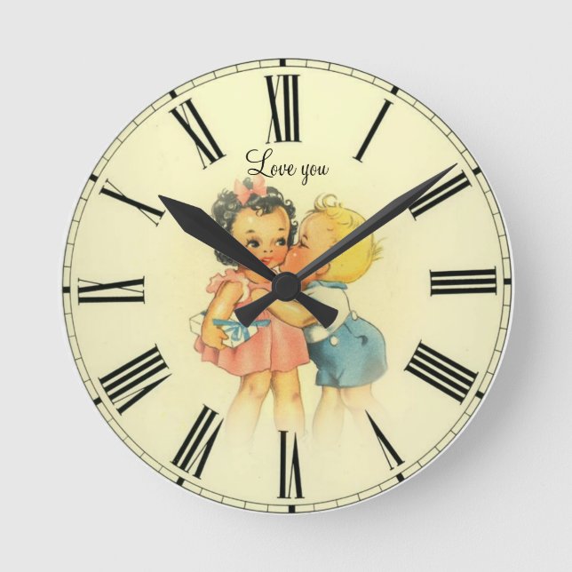 Kärlek, barn rund klocka (Framsida)