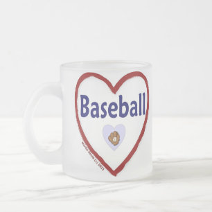 Kärlek Baseball Frostad Glasmugg