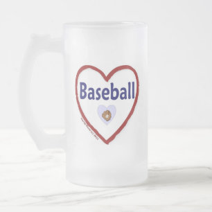 Kärlek Baseball Frostat Ölglas