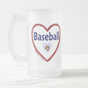 Kärlek Baseball Frostat Ölglas