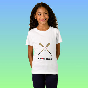 Kärlek baseball hashtag slogan t shirt