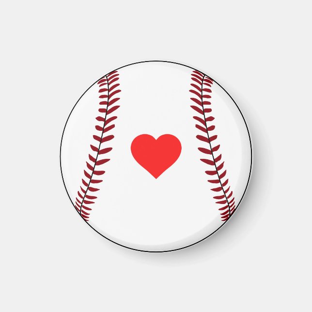 Kärlek baseball magnet (Framsidan)