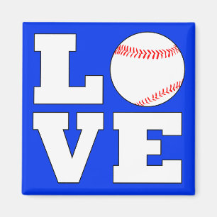 KÄRLEK Baseball Player eller Coach Sports Team Magnet
