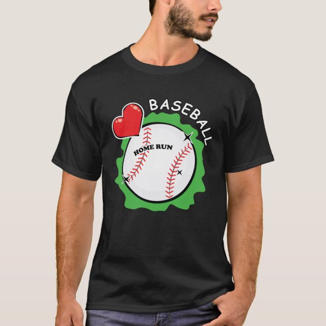 Kärlek Baseball T Shirt (Framsida)