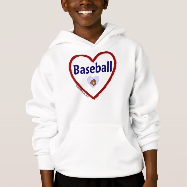 Kärlek Baseball Tee Shirt (Framsida)
