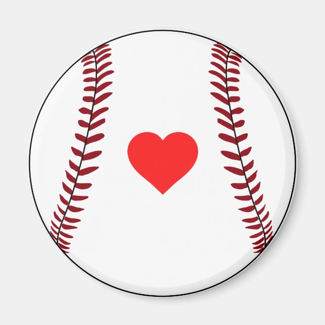 Kärlek basebollmagnet magnet (Framsidan)