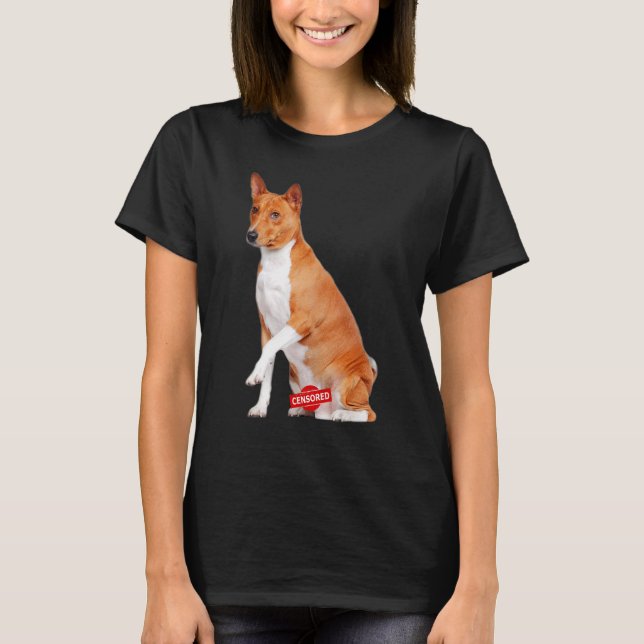 Kärlek Basenji Hund Pappa Mamma Puppy Cute Pet Val T Shirt (Framsida)