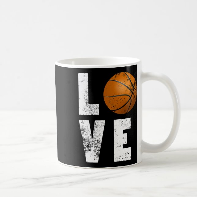 Kärlek Basketball Coola Design for Sport Älskare Kaffemugg (Höger)
