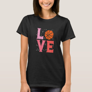 Kärlek Basketball Cute Sports Älskare Manar Women T Shirt
