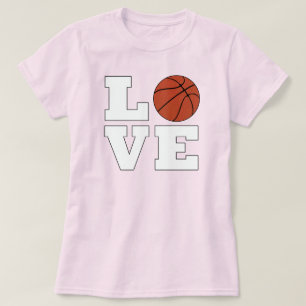 Kärlek Basketball Player eller Coach för kvinnor T Shirt