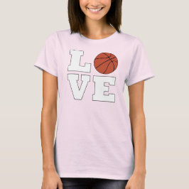 Kärlek Basketball Player eller Coach för kvinnor T Shirt