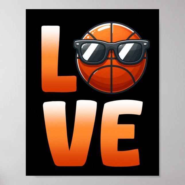 Kärlek Basketball Poster (Framsidan)