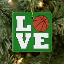 KÄRLEK Basketball Red and Grönt jul Basketball