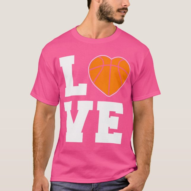 Kärlek Basketball T Shirt (Framsida)