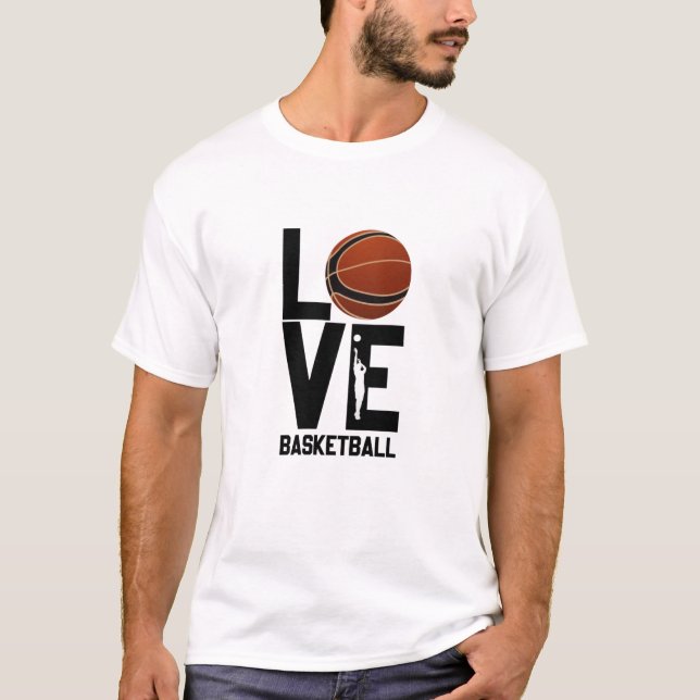 Kärlek Basketball T Shirt (Framsida)