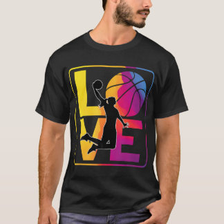 Kärlek Basketball Tonåring flickor, Basketball Wat T Shirt