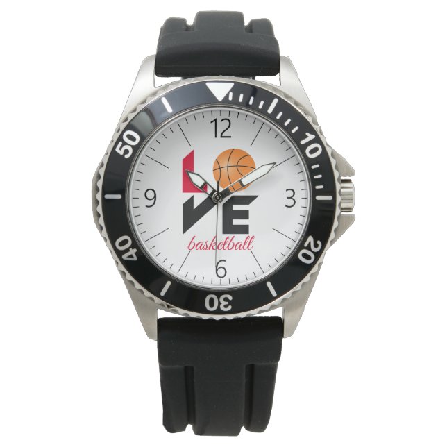 Kärlek basketboll armbandsur (Framsida)