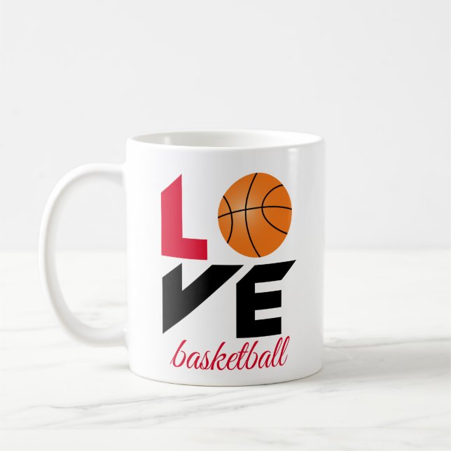 Kärlek basketboll kaffemugg (Vänster)