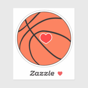 Kärlek basketboll klistermärken