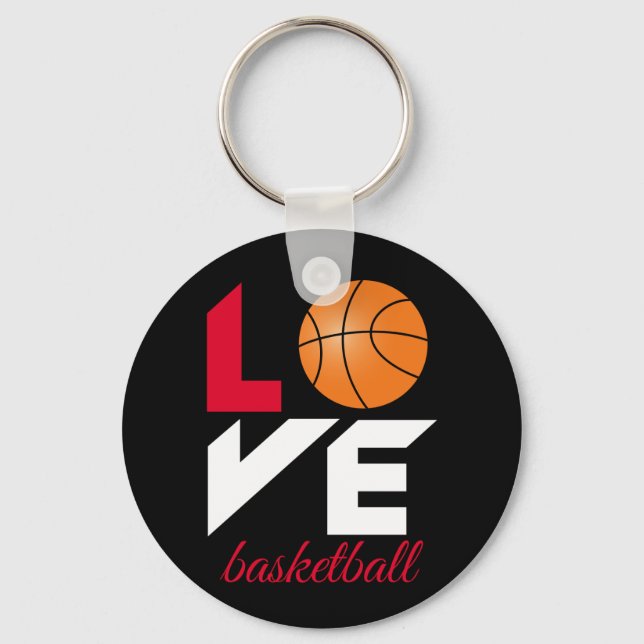 Kärlek basketboll nyckelring (Framsida)