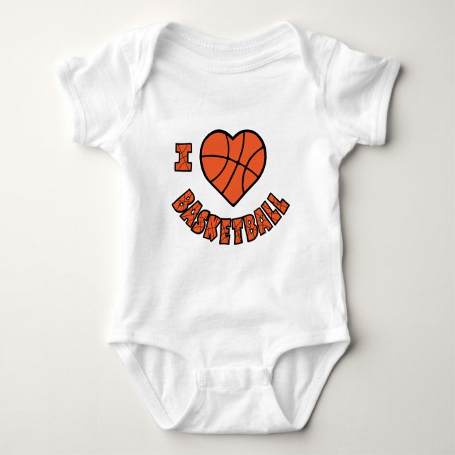 Kärlek Basketboll, orange T-shirt (Framsida)