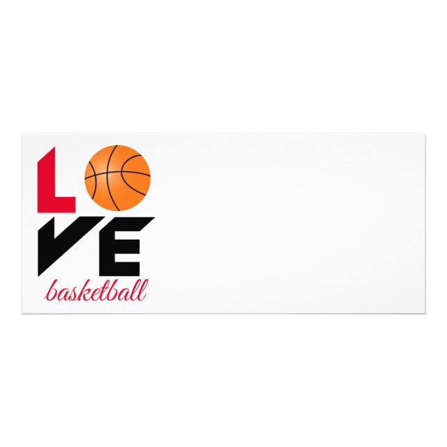 Kärlek basketboll reklamkort (Framsidan)