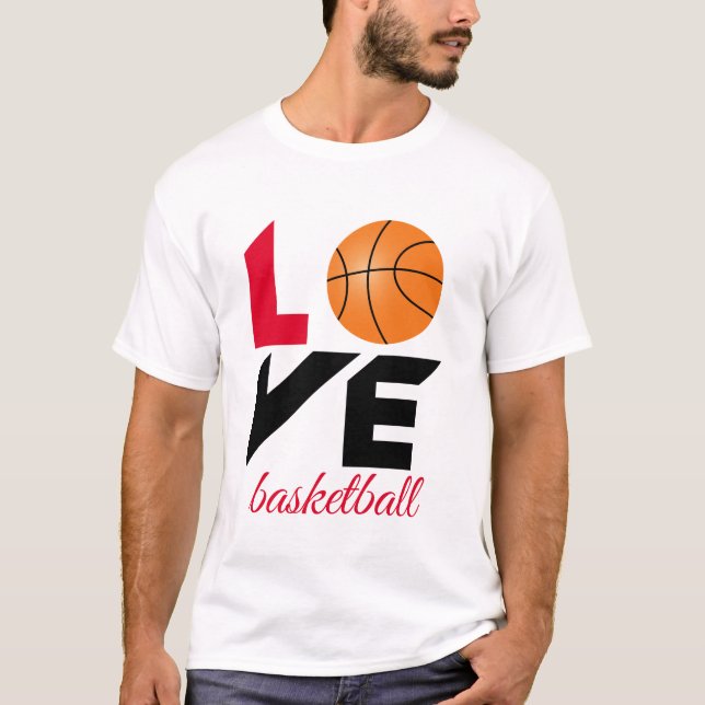 Kärlek basketboll t shirt (Framsida)