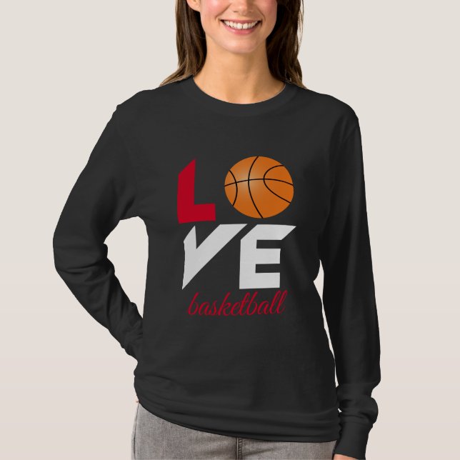 Kärlek basketboll t shirt (Framsida)