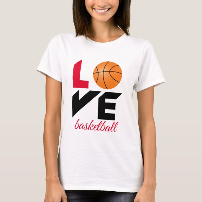 Kärlek basketboll t shirt (Framsida)