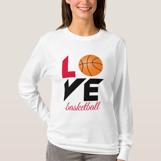 Kärlek basketboll t shirt (Framsida)