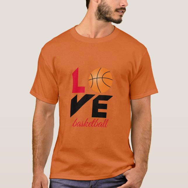 Kärlek basketboll t shirt (Framsida)
