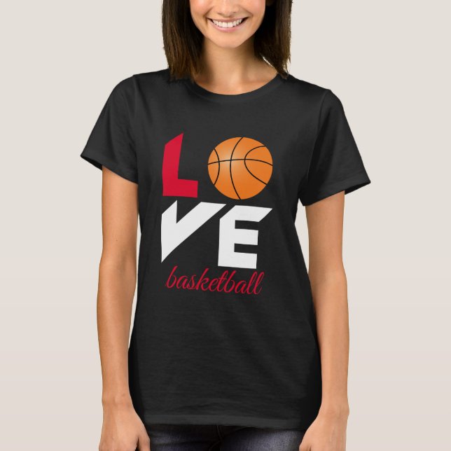 Kärlek basketboll t shirt (Framsida)