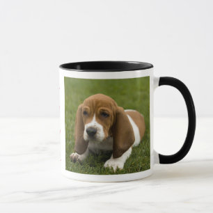 Kärlek Basset Hound Puppy Ringer Coffee Mugg