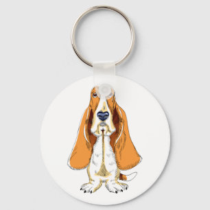 Kärlek Basset Hound Valp Hund Nyckelring