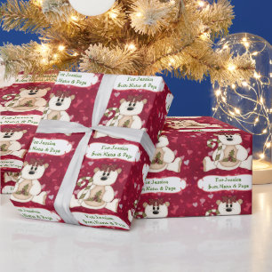 Kärlek Bear Grandchild Personlig jul Presentpapper