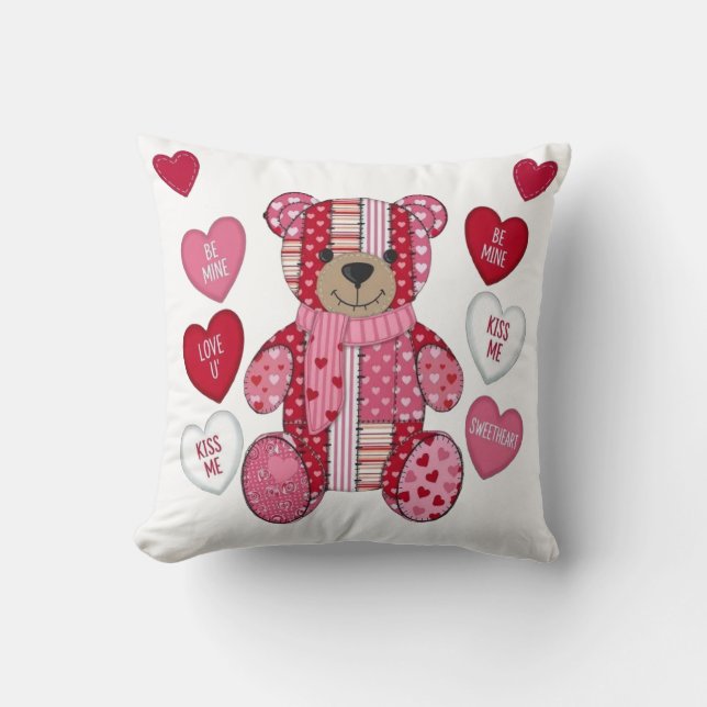 Kärlek Bear Kudde (Framsida)