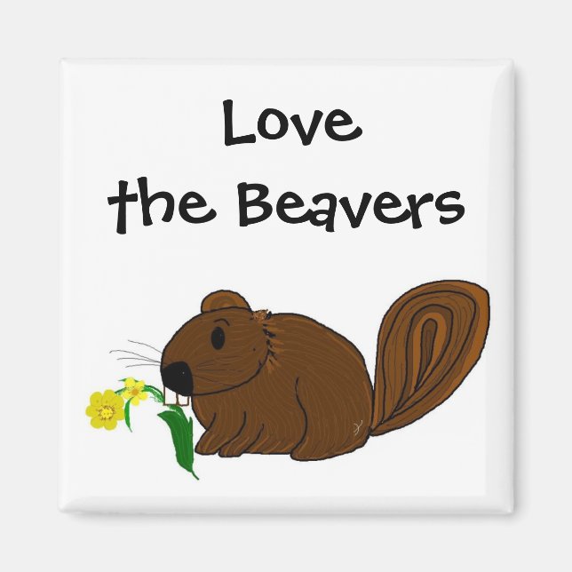Kärlek Beavers Magnet (Framsidan)