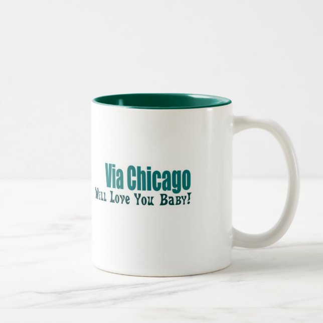 Kärlek behandla som ett barn du muggen Två-Tonad mugg (Höger)